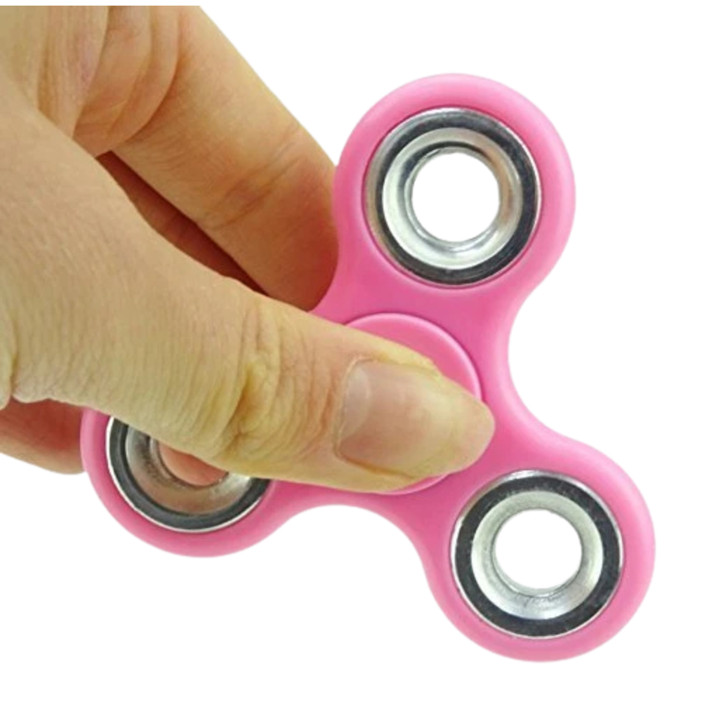 Pink Fidget Hand Spinner Stress Relief Focus Toy Pocket Size Sensory Spinner for Kids Adults Sp-Pink