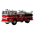 1971 Seagrave K-Type Pumper USA Fire Brigade Truck 1:64 Amercom Diecast Model