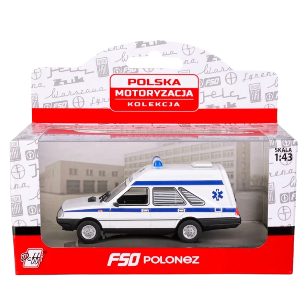 Polonez Cargo Ambulance Diecast Model Car 1:43 Scale Polish Classic Vehicle Toy