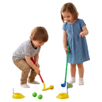 Kids Golf Set with Trolley 11 Pcs Junior Golf Clubs Balls Flags & Practice Holes