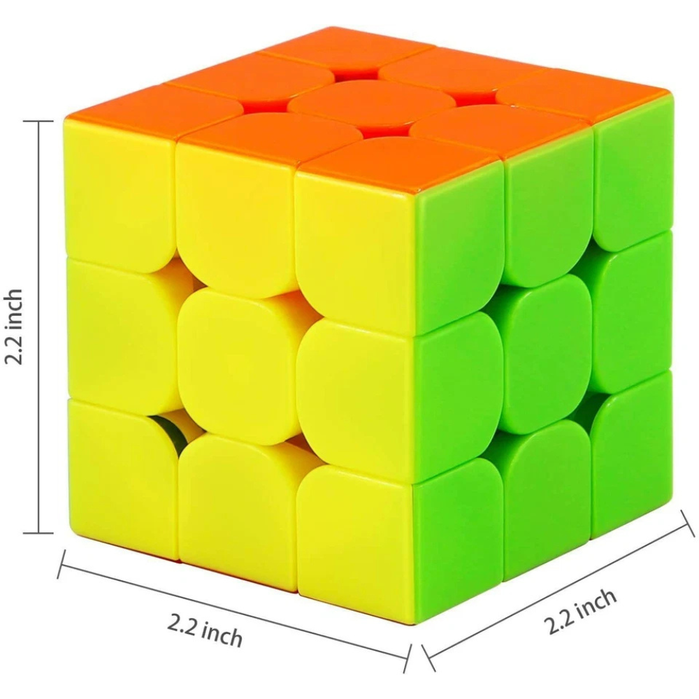 Qiyi 2x2 and 3x3 Stickerless Magic Speed Cube Puzzle Set for Kids Adults Fidget Toy Gift