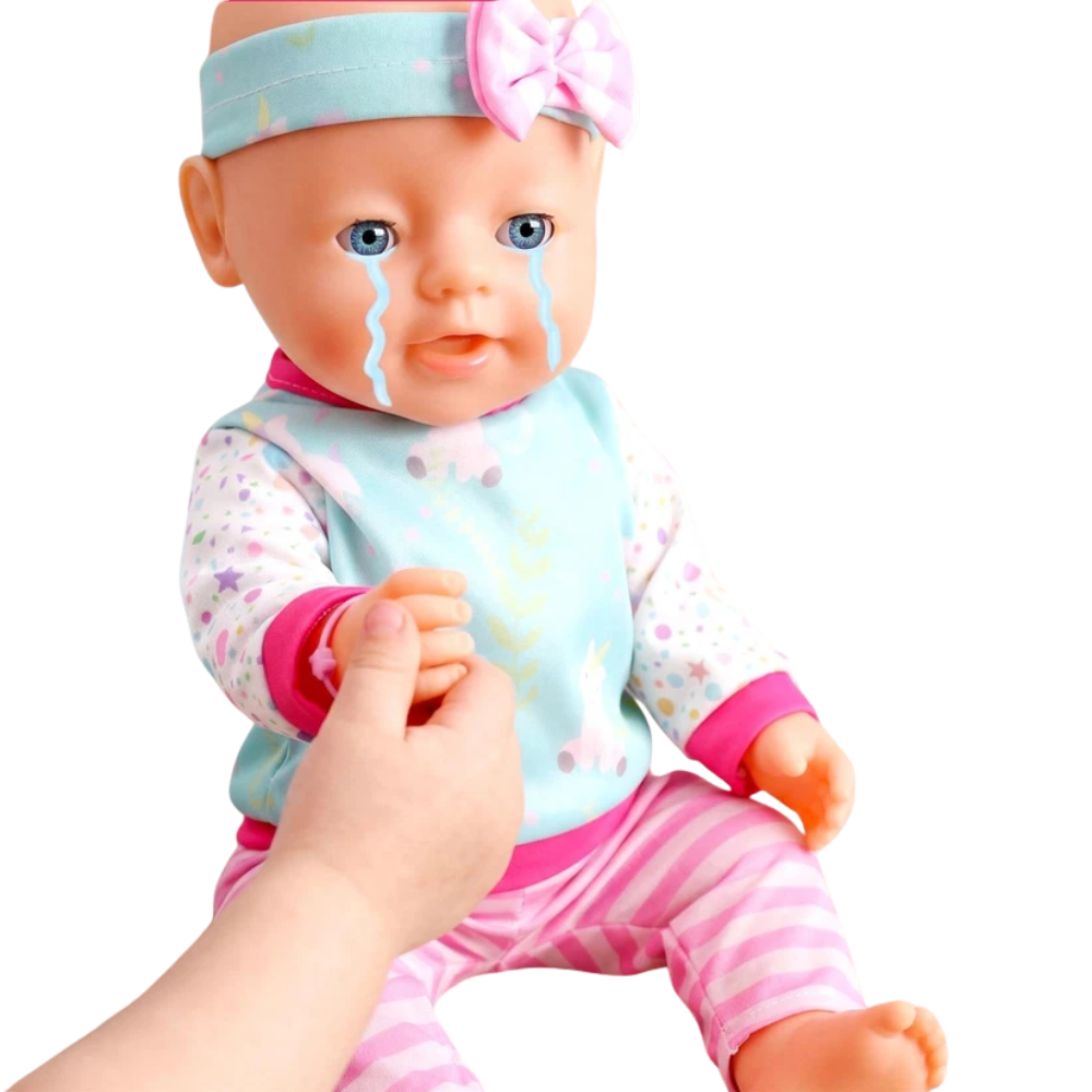 Interactive Baby Girl Doll 18" Cry Drink Wet Potty Training Accessories Gift Kids 3+
