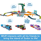 Thomas & Friends Talking Whiff Motorized Engine Train Set with 2 Cargo Cars