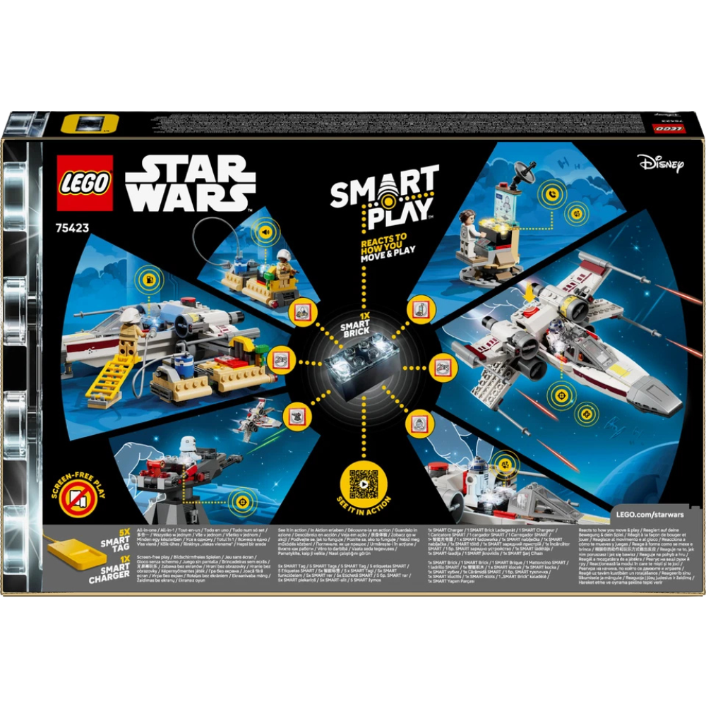 Lego Star Wars Smart Play Luke's Red Five X-Wing 75423 Interactive Building Set for Kids