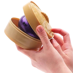 Toyland Shiny Purple Squishy Bao Dumpling Sensory Fidget Toy with Steamer Box