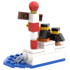 LEGO Penguins on Iceberg Set with 3 Penguins, South Pole Tile, Winter Zoo Decor