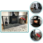 Extendable Folding Fireguard Safety Guard Fireplace Cover for Babies Children and Kids