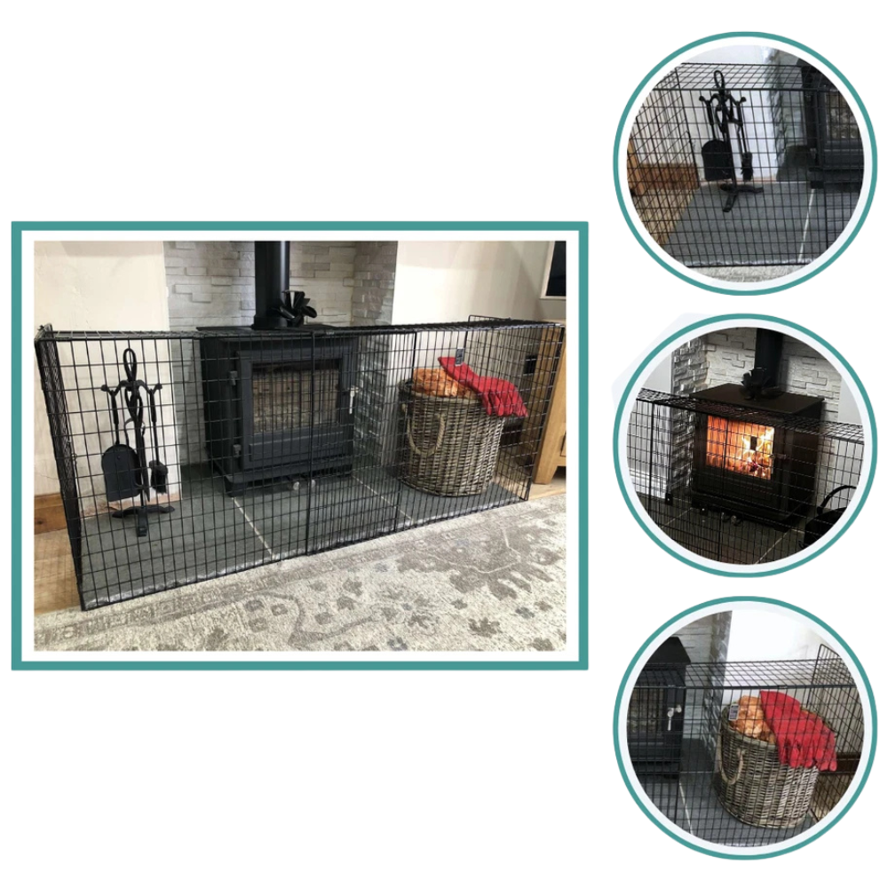 Extendable Folding Fireguard Safety Guard Fireplace Cover for Babies Children and Kids