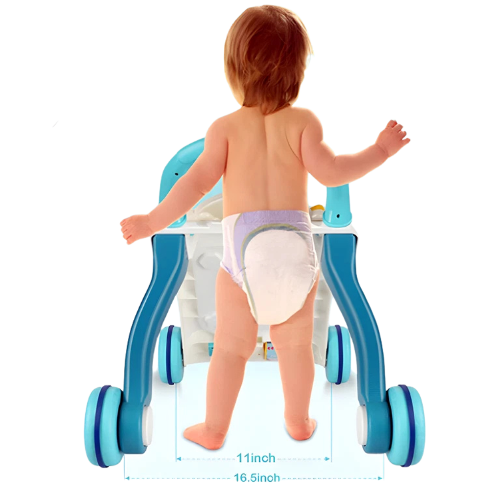 Multifunctional 2-in-1 Baby Walker with Detachable Activity Centre, Lights, Music and Piano Keys