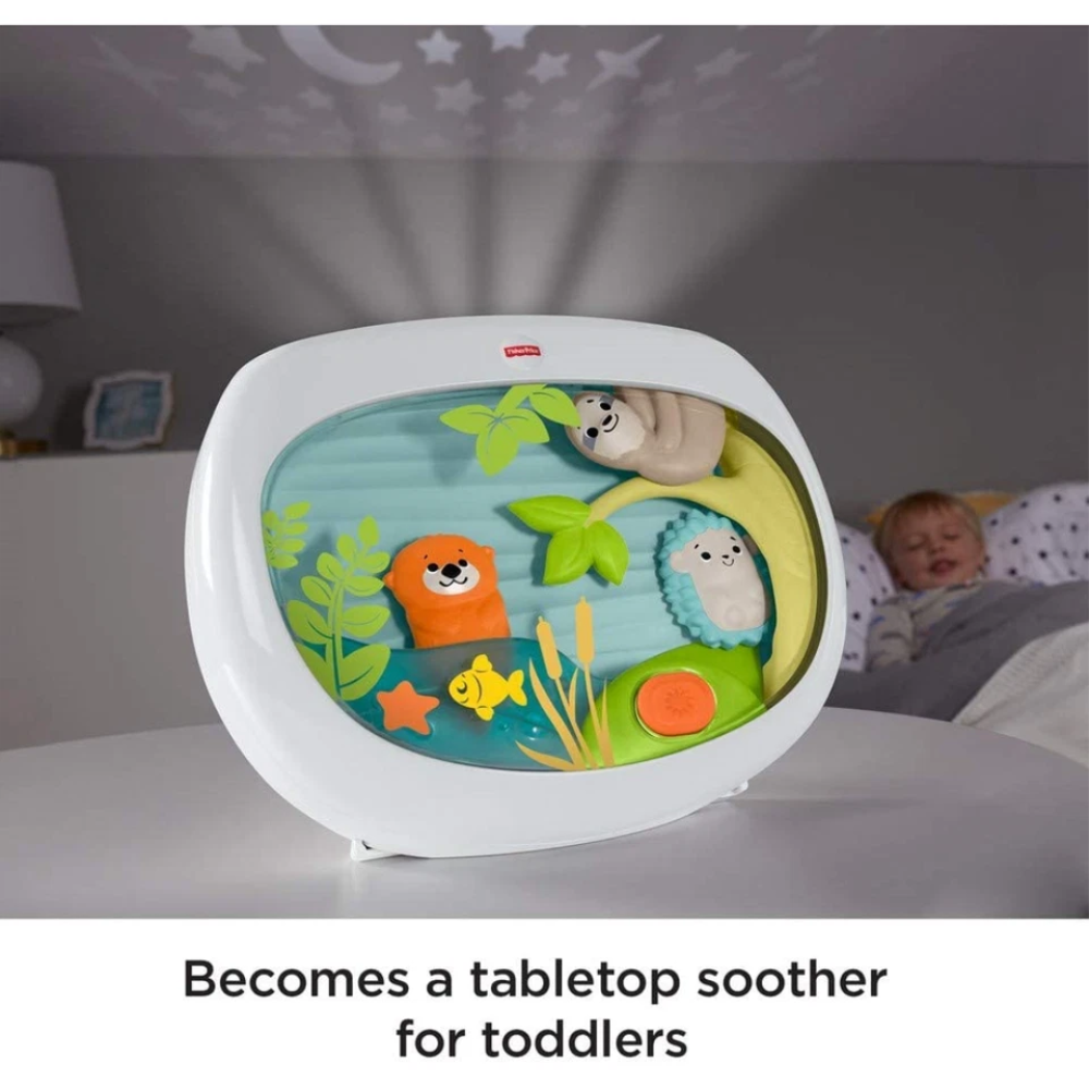 Fisher-Price Settle & Sleep Projection Soother Music Lights Moving Animals Baby Crib Newborn