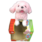 Cute Pink Walking and Barking Pet Toy for Kids Interactive Little Animal Gift for Children