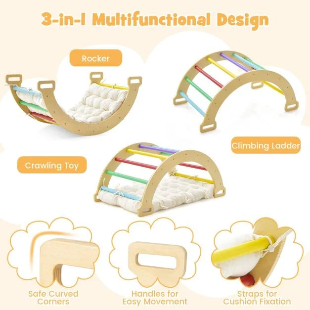 2-in-1 Arch Rocker with Soft Cushion for Kids