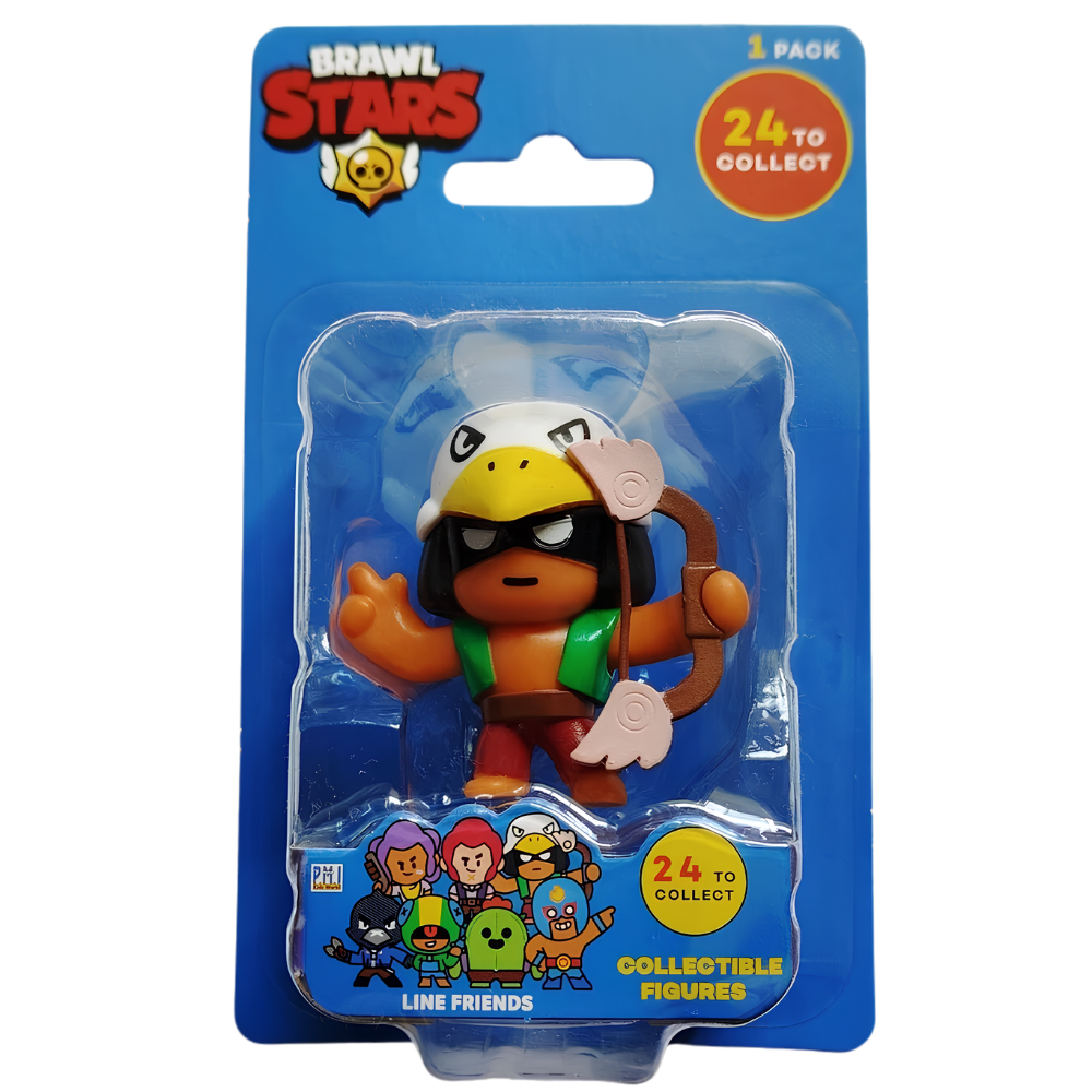 Brawl Stars Series 1 Figure Stamper Keychain LINE Friends Official Collectible Toy