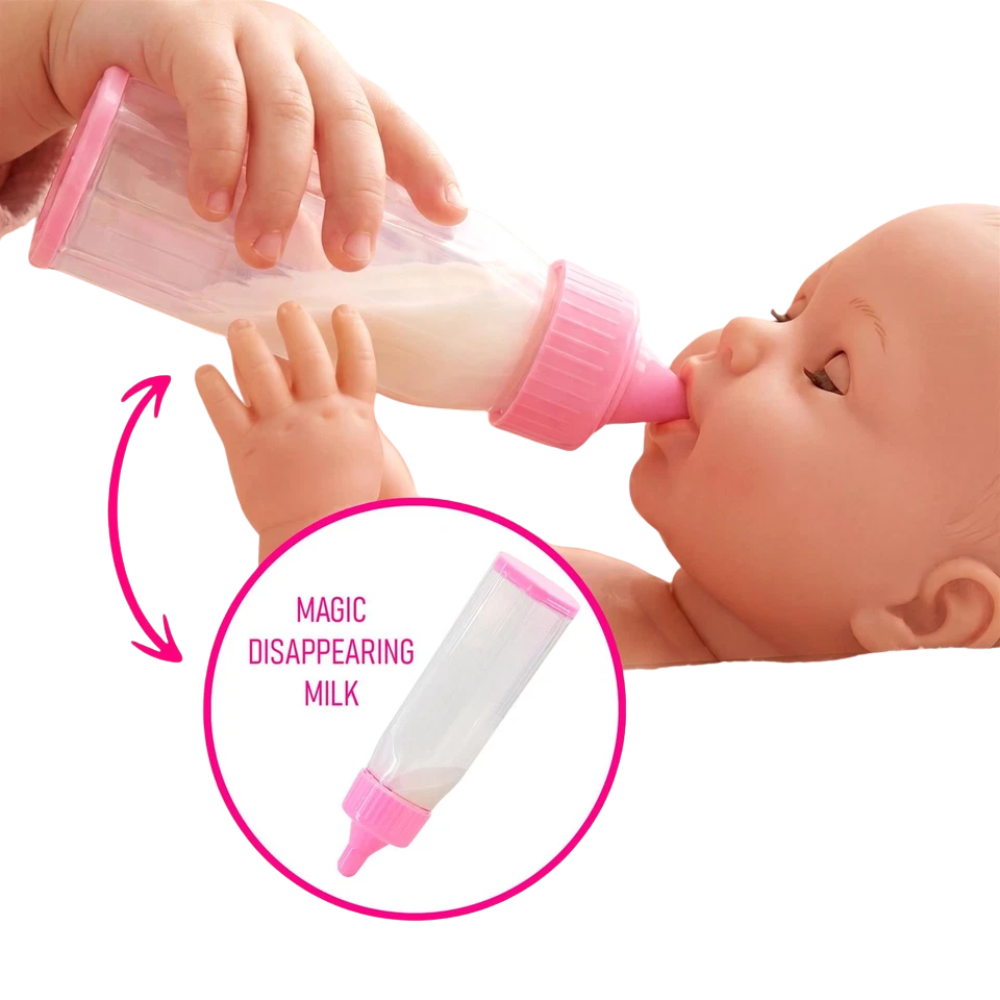 Baby Doll Feeding Set 6pc Pretend Play Bottles Dummy Spoon Accessories for Bibi Doll Fun