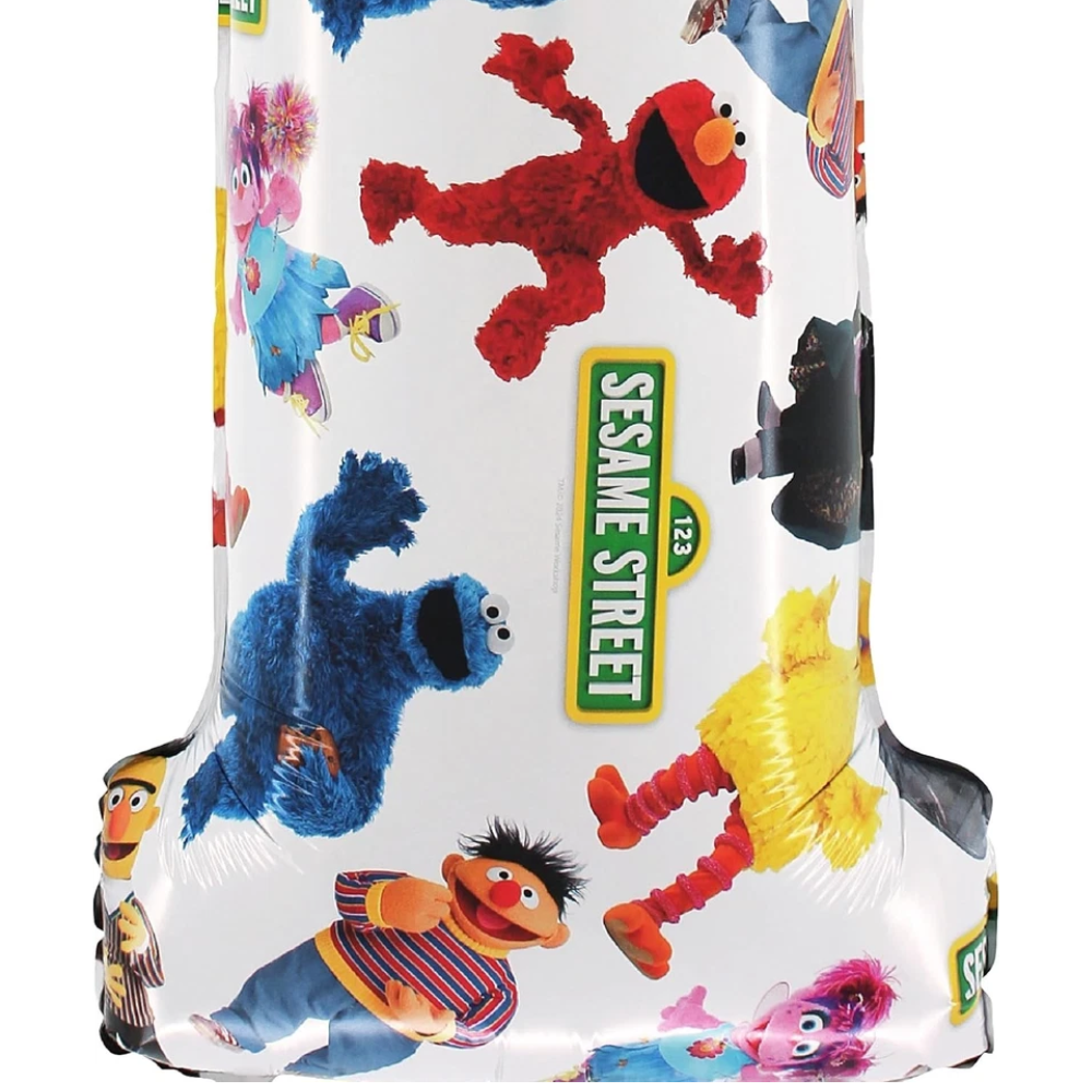 Toyland Sesame Street Number 1 Foil Balloon 66cm 26 Inch Kids Birthday Party Decoration Air Helium