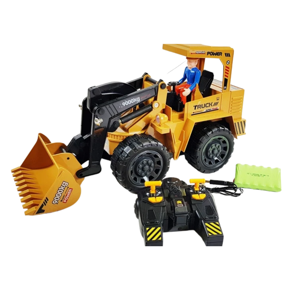 Remote Control Construction Bulldozer RC 5CH 45cm Working Lights 360° Kids Toy