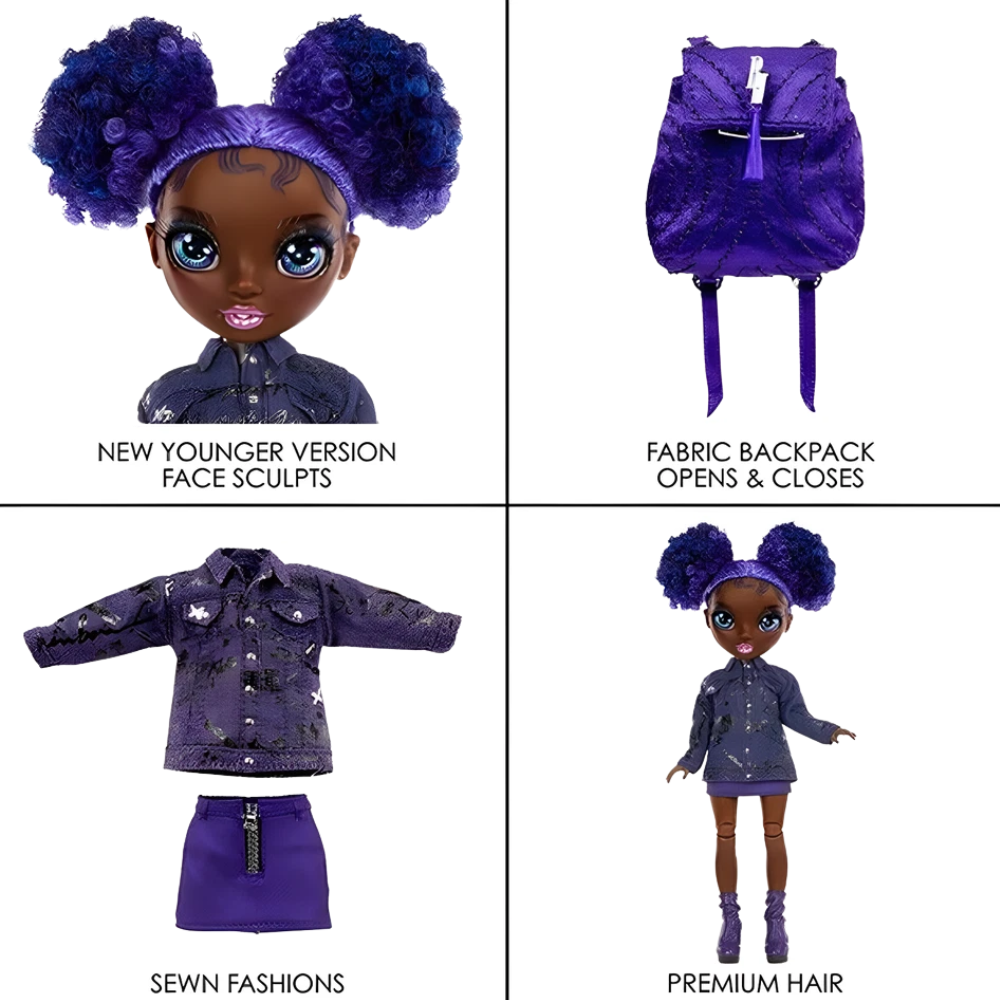Rainbow High Junior High Series 2 Krystal Bailey Fashion Doll 23cm with Backpack