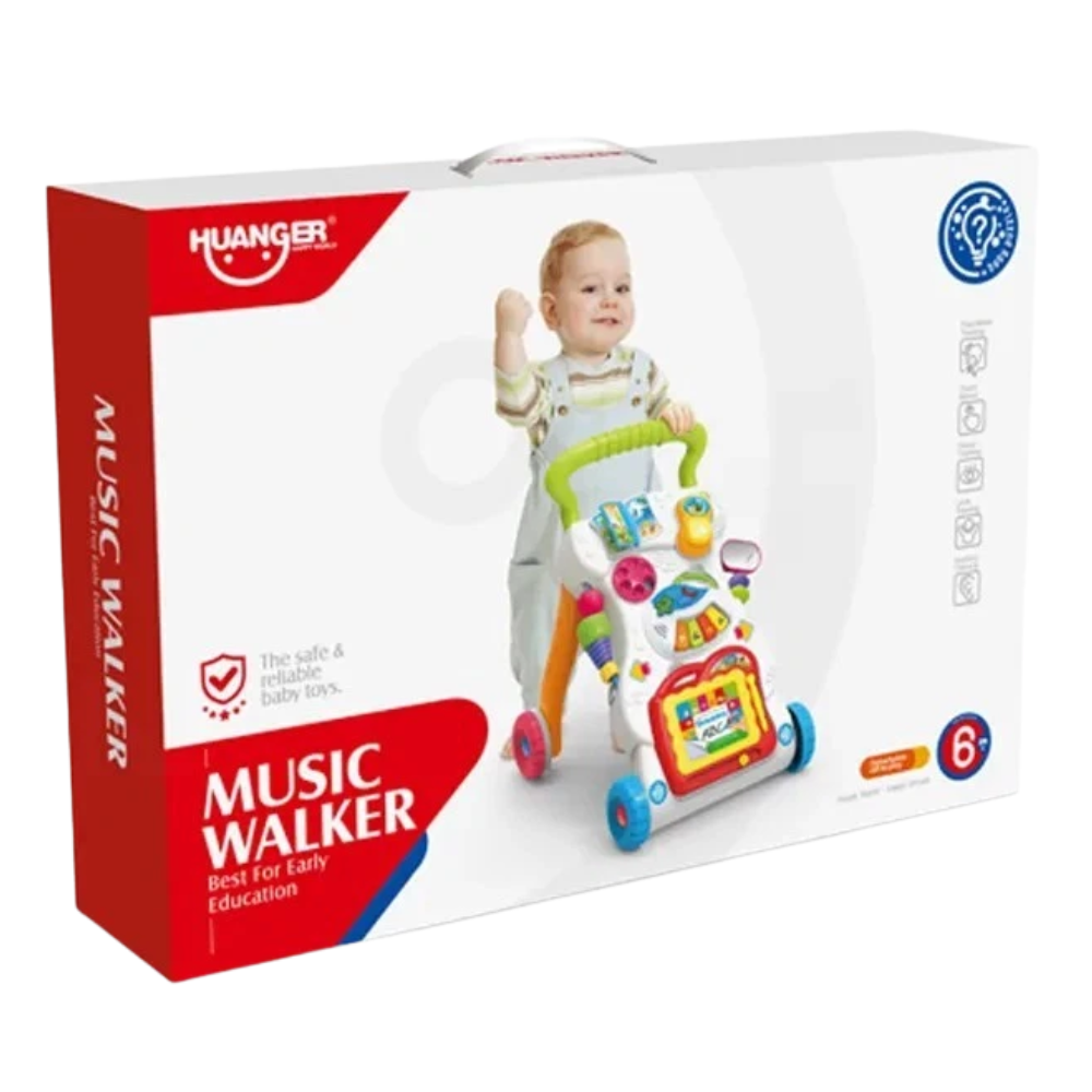 Push Along Baby Walker with Wheels Multifunctional Toys Activity Play Boys Girls Music Uk
