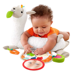 Fisher-Price Grow-with-Me Tummy Time Llama Plush Baby Toy Rattle Teether