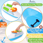 Toyland 41cm Colourful Cruise Ship Floating Water Toy With Moveable Doors & Wheels, Ages 3+
