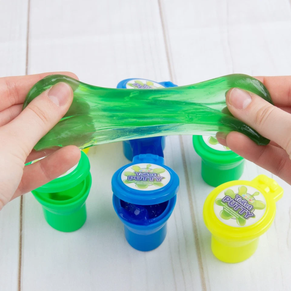 Abeec 6 Pack Toilet Putty Slime Farting Toys for Kids Party Bag Fillers Prank Joke Gifts Novelty Fun