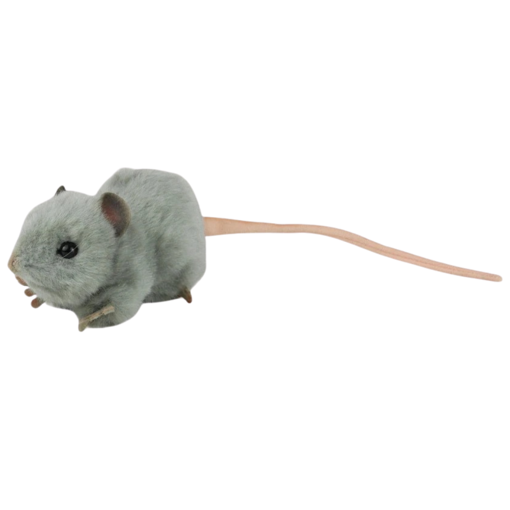 Hansa 12cm Grey Fat Rat Plush Soft Toy Animal Teddy Gift for Rat Lovers Lincrafts Uk 5579