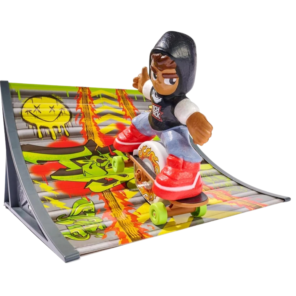 Tech Deck Shred N Blast Motorised Fingerboard Skateboard Ramp Toy Kids 6+ 90 Characters