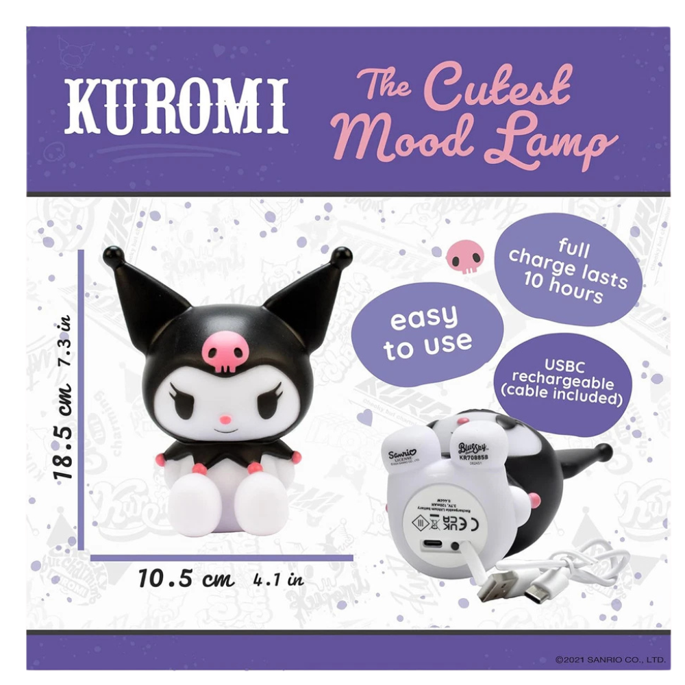 Hk Kuromi Mood Light Large Light-Up Kids Bedroom Battery Operated Night Lamp Cute Character Dec