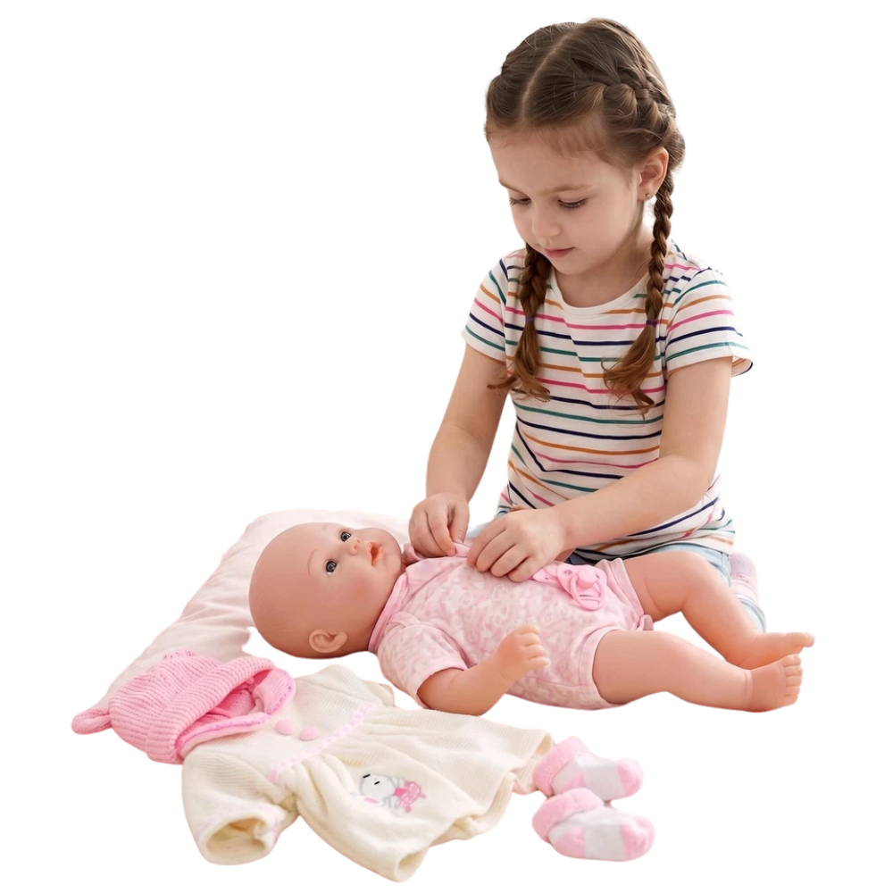 BiBi Doll Lily 20" Realistic Reborn Baby Doll Girl Dummy Bottle Dress