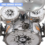 My First Drum Kit Play Set Drums Cymbal Foot Pedal Stool Kids Musical Toy Instrument
