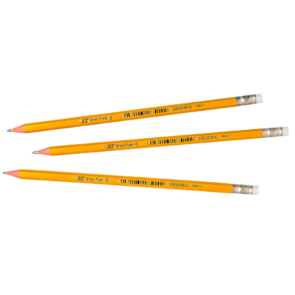 Bic Evolution Next Generation No. 2 Hb Pencils 24 Pack with Eraser Rubber Ends Set