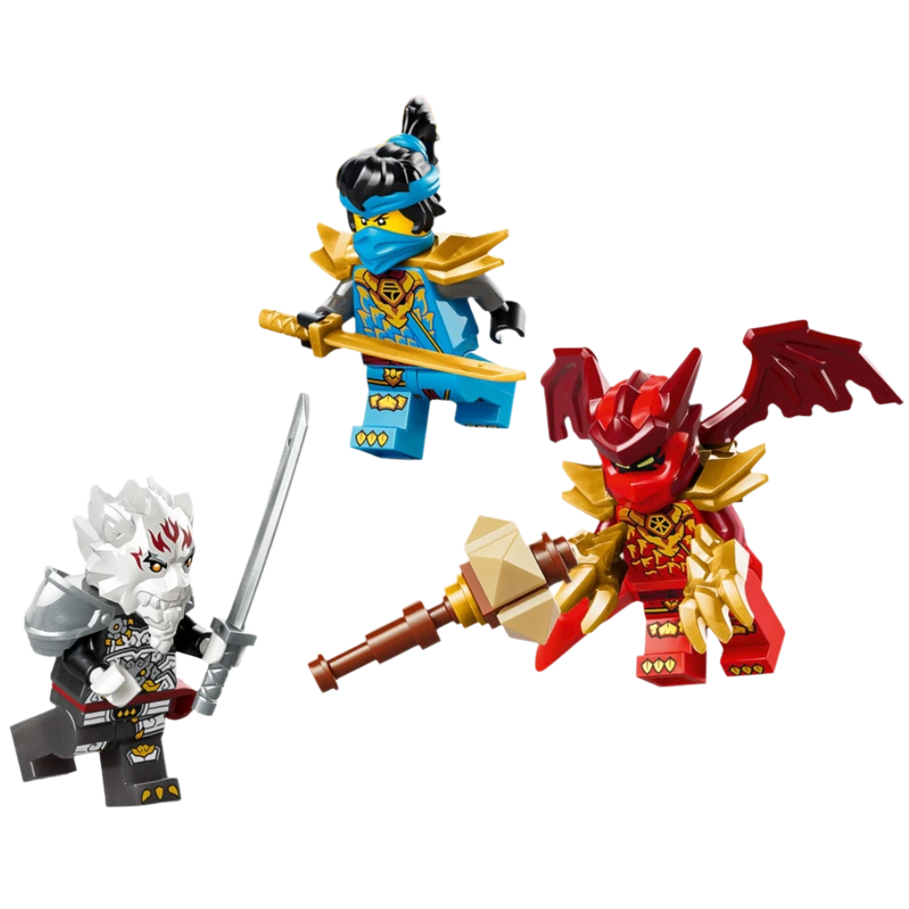 Lego Ninjago Zilvar and Grimtak Dragon Beast Battle Set Nya Kai Minifigures