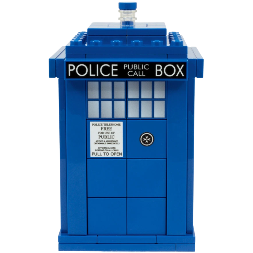 Doctor Who TARDIS Police Box Custom Building Kit with 148 Genuine LEGO Bricks & Guide