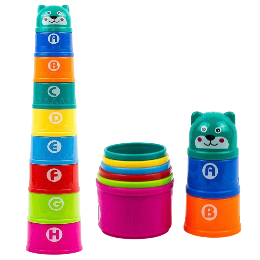 Kids Stacking Cups Toy Set 8 Pieces Baby Educational Learning Game 6 Months+