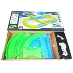 Glow in the Dark Stunt Race Track Set 31 Piece Rc Remote Control Car Kids Gift Toy Set
