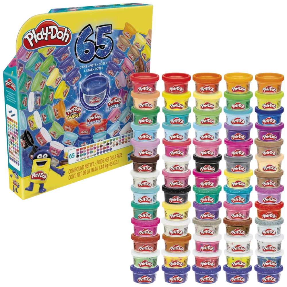 Play-Doh Sparkle Ultimate Color Collection 65 Pack Modelling Compound Set for Kids 3+ Play