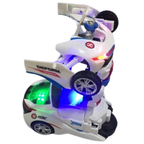 Police Car Transforming Robot Toy with Music Flashing Lights and Action Play Uk