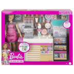 Barbie Coffee Shop Playset with Doll and 20+ Accessories Career Roleplay Toy Set Kids 3+ Toy