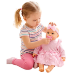 Bibi Doll Maeve 18 Inch Baby Doll Girl Soft Body Toy Sounds Dummy Extra Outfit Pink Toy 3+