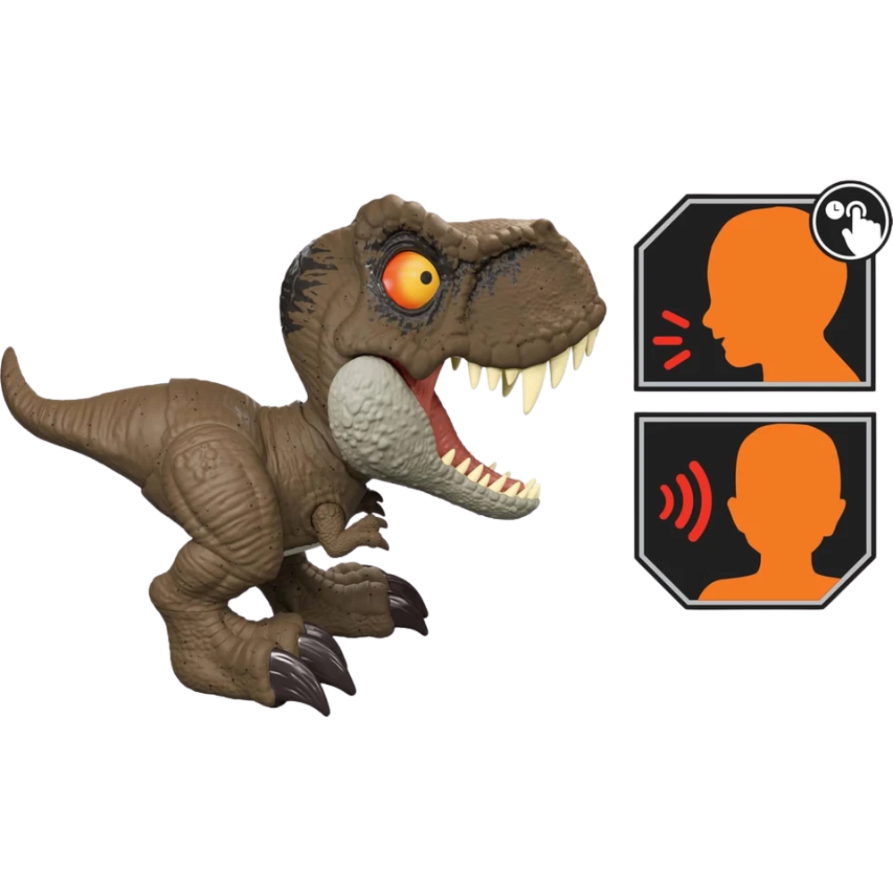 Jurassic World Roar Command Tyrannosaurus Rex Interactive Dinosaur Figure Toy with Roaring Sounds Kids 4+