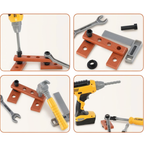 20 Pcs Kids Tool Set with Electric Drill Toy Case Construction Building Role Play Kit