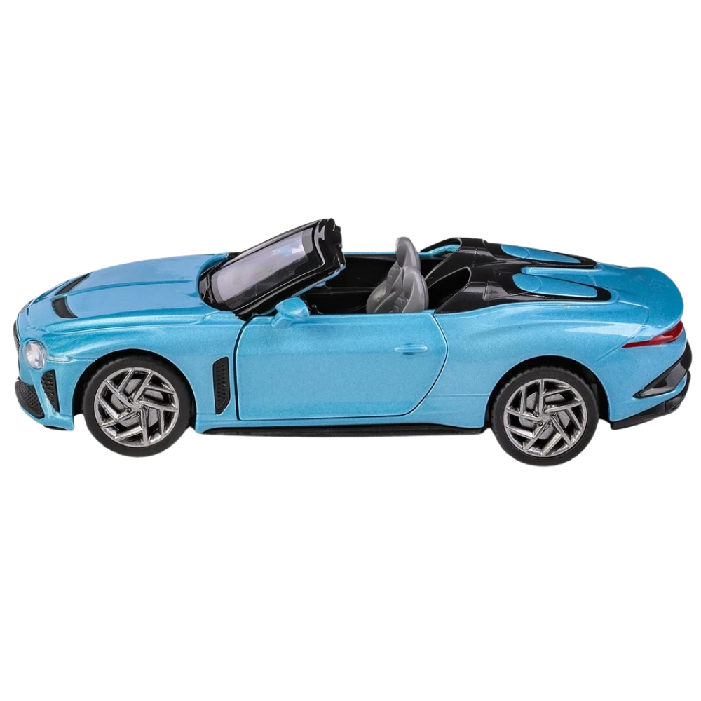 MSZ Bentley Mulliner Bacalar Blue 1:34 Scale Diecast Model Car Toy with Opening Doors