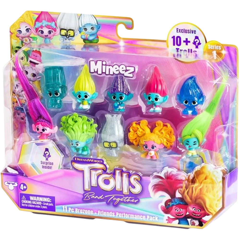 Trolls Band Together Mineez Series 1 Brozone Friends 11 Figure Collectible Toy Performance Pack
