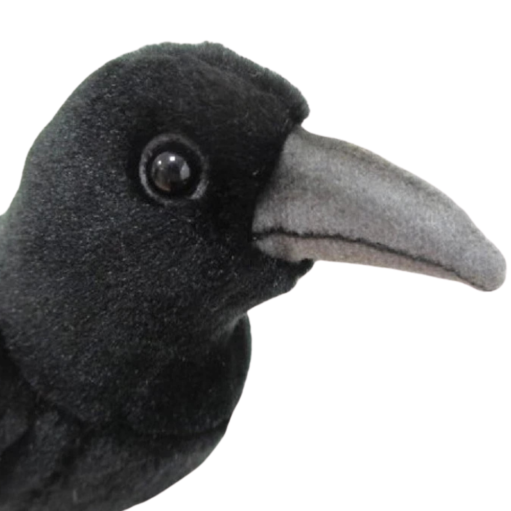 Black Crow Corvus Soft Toy by Hansa 6266 Brand New Lincrafts Uk Wildlife Bird Gift
