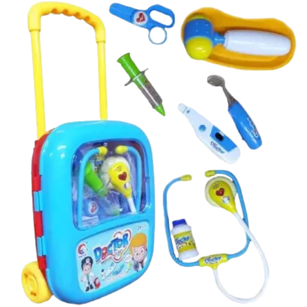 Kids Doctor Set Medical Play Trolley Nurse Pretend Role Play Toy Kit for Boys and Girls
