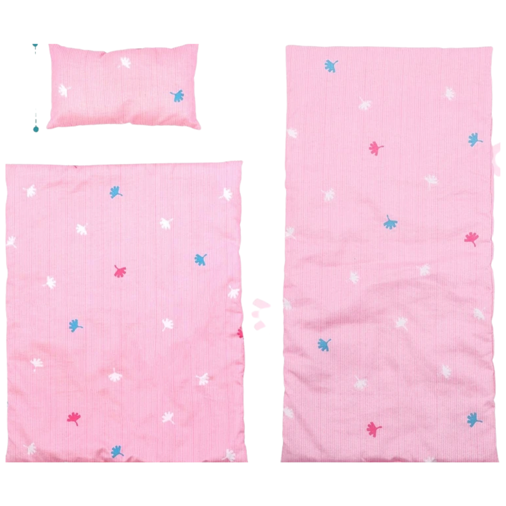 Baby Doll Bedding Set 3pcs Pink Quilt Pillow Mattress for Dolls Up to 20 Inch Pram Cot Toy