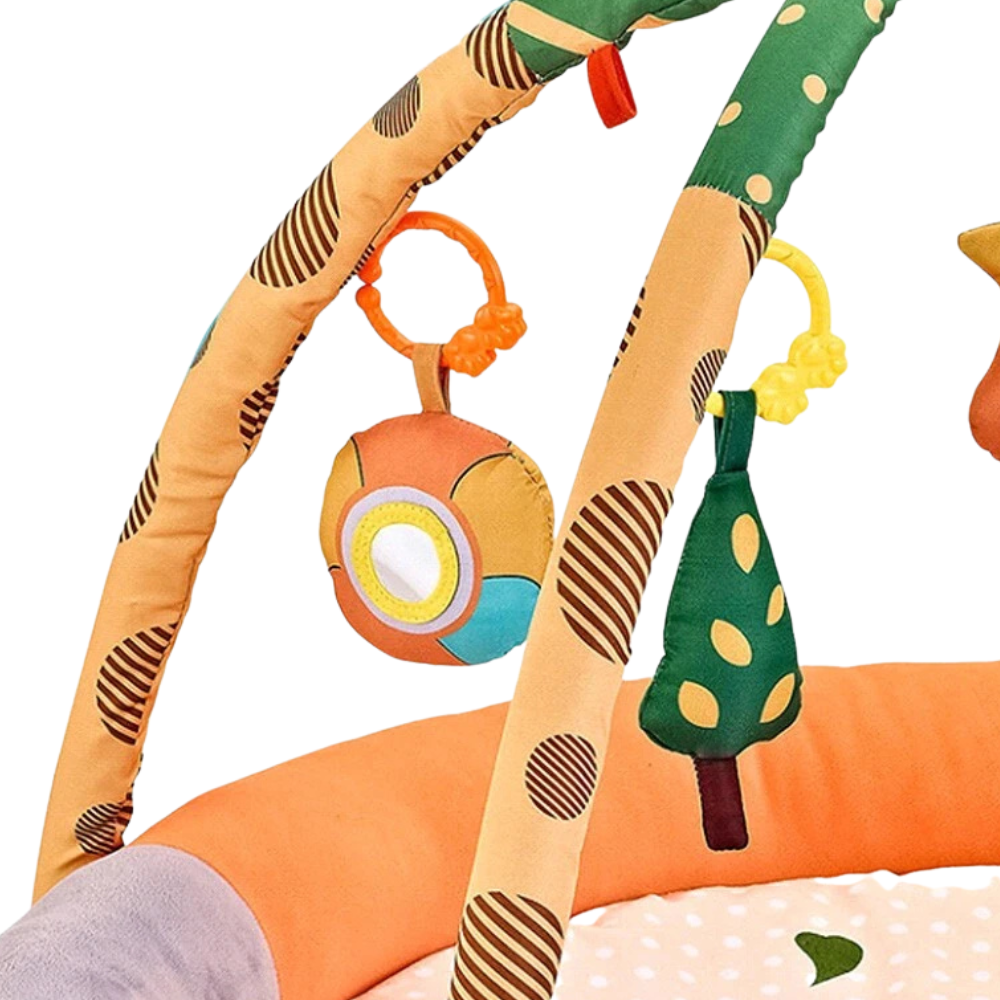 Baby Round Activity Play Mat Gym with Soft Colourful Material for Infant Playtime and Fun