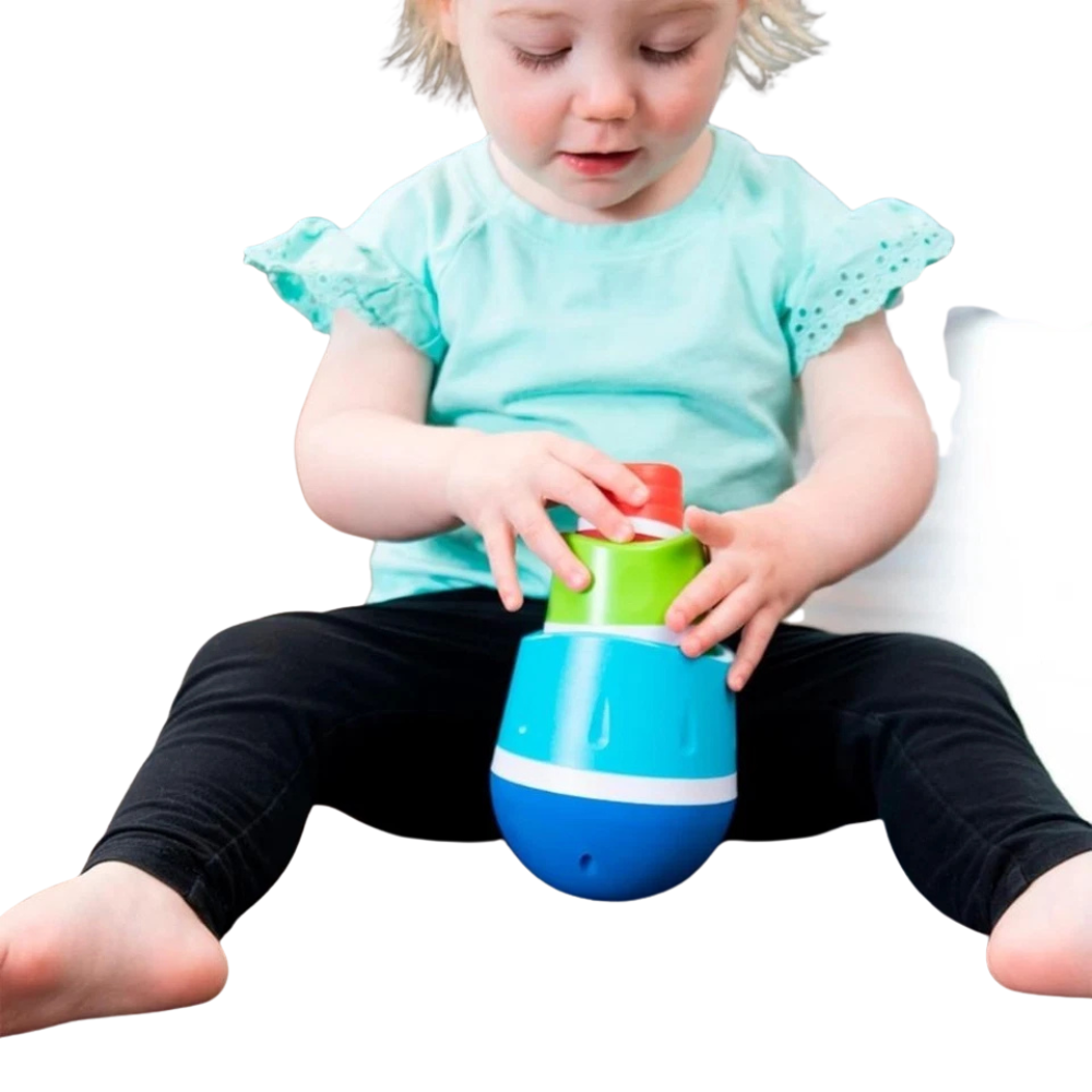 Fat Brain Toys Dimpl Tumbleroos Wiggly Wobbly Sensory Stacking Baby Toy Gift