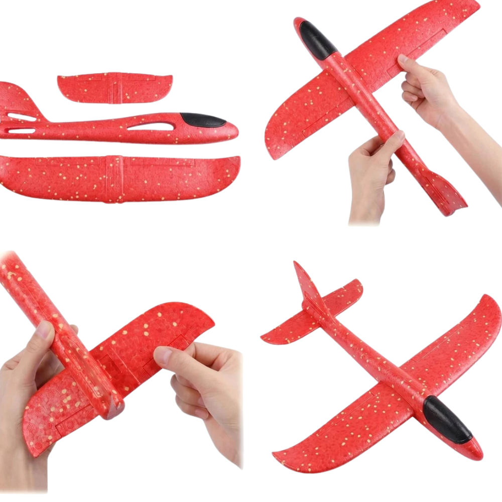 Set of 2 Large Foam Glider Planes 18.5 Inch Kids Outdoor Flying Aeroplane Toy Children