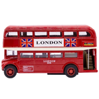 London Black Cab and Bus Die Cast Metal Pull Back Go Toy Cars for Kids Gift Set
